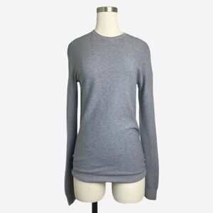 OLIVER CHARLES Summer Crew Neck in Blue Grey organic long sleeves lightweight XS